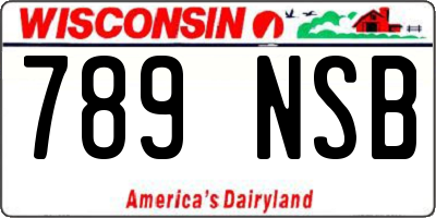 WI license plate 789NSB