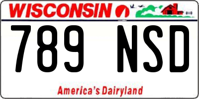 WI license plate 789NSD