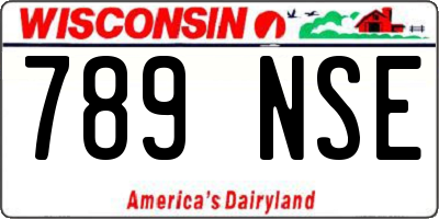 WI license plate 789NSE