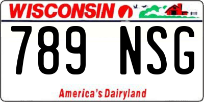 WI license plate 789NSG