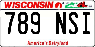 WI license plate 789NSI