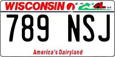 WI license plate 789NSJ
