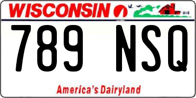 WI license plate 789NSQ