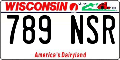 WI license plate 789NSR