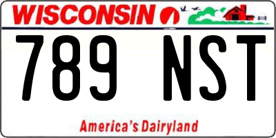WI license plate 789NST