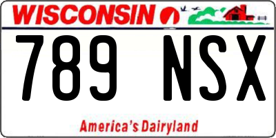 WI license plate 789NSX