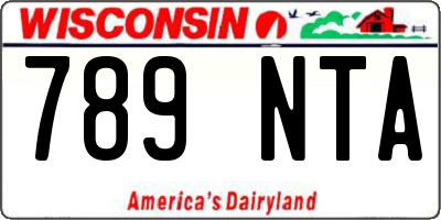 WI license plate 789NTA
