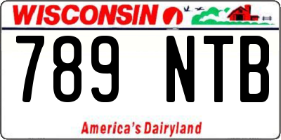 WI license plate 789NTB