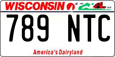 WI license plate 789NTC