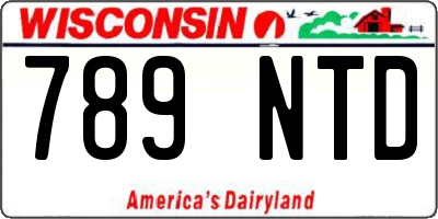 WI license plate 789NTD