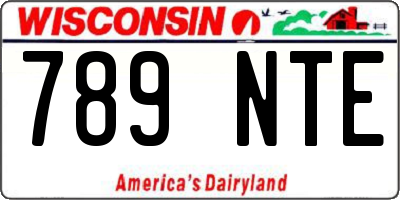 WI license plate 789NTE