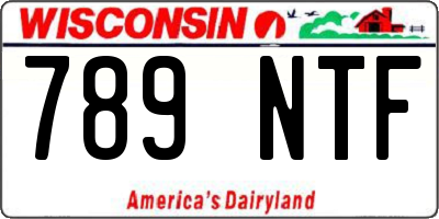 WI license plate 789NTF