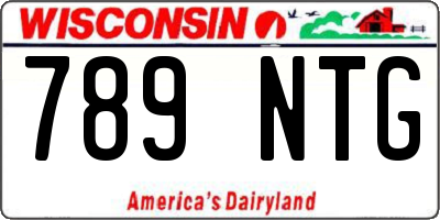 WI license plate 789NTG