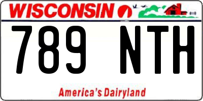 WI license plate 789NTH