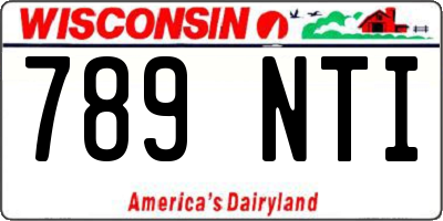 WI license plate 789NTI