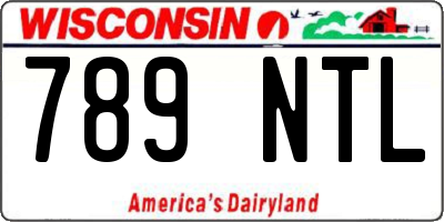 WI license plate 789NTL