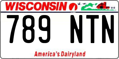 WI license plate 789NTN