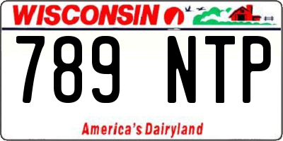 WI license plate 789NTP