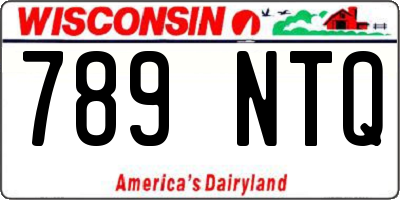 WI license plate 789NTQ