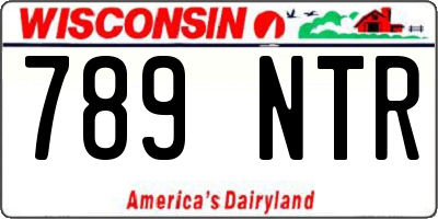 WI license plate 789NTR