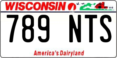 WI license plate 789NTS