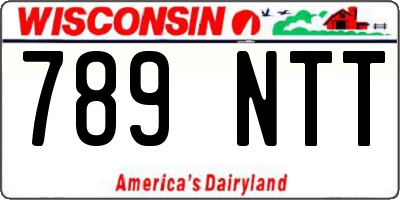 WI license plate 789NTT