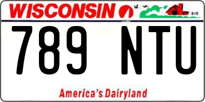 WI license plate 789NTU
