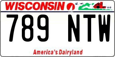 WI license plate 789NTW