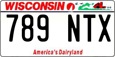 WI license plate 789NTX