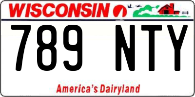 WI license plate 789NTY