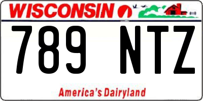WI license plate 789NTZ