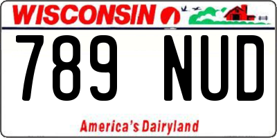 WI license plate 789NUD