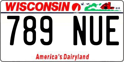 WI license plate 789NUE