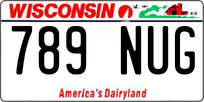 WI license plate 789NUG
