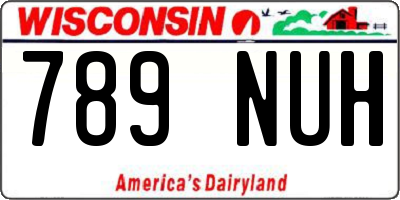WI license plate 789NUH