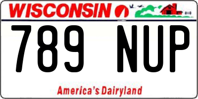 WI license plate 789NUP