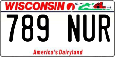 WI license plate 789NUR