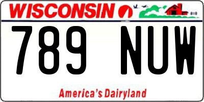 WI license plate 789NUW