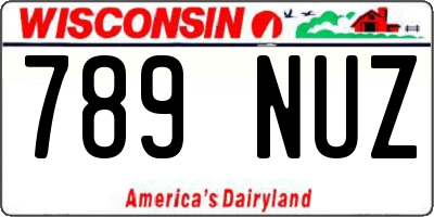 WI license plate 789NUZ