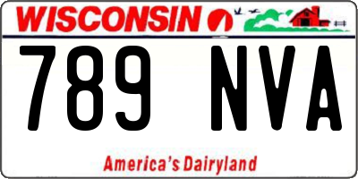 WI license plate 789NVA
