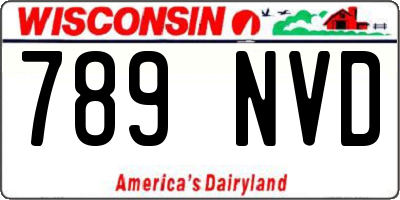 WI license plate 789NVD