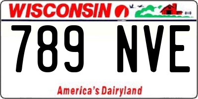 WI license plate 789NVE