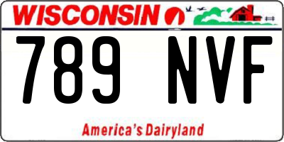 WI license plate 789NVF