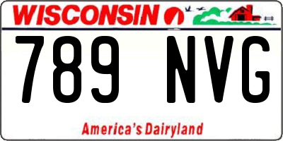 WI license plate 789NVG