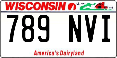 WI license plate 789NVI