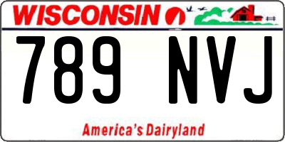 WI license plate 789NVJ