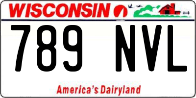 WI license plate 789NVL