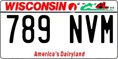 WI license plate 789NVM