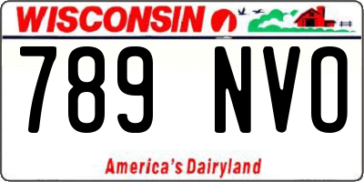 WI license plate 789NVO