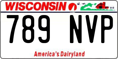 WI license plate 789NVP